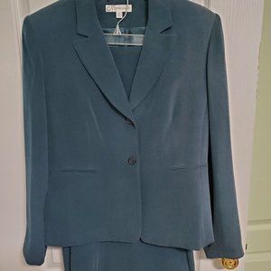 Dressbarn: blueish-green skirt suit size 16